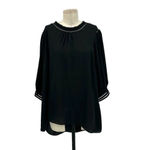 City Chic Kiss Me Quick Shirt Blouse in Black Plus Size 20 Photo 2
