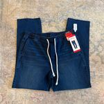 Buffalo David Bitton  NWT High Rise Dark Blue Pull-On Denim Joggers Photo 0