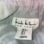 Tropical leaf white jumpsuit wide leg Nicole Miller maximalist resortwear boho Photo 7