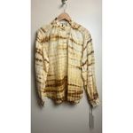 Alix of Bohemia Poet Blouse in Sunrise Shibori NWT Sz. M Gold Size M Photo 3