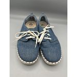 Clarks Womens Shoes 8.5 Blue Denim Casual Lace-Up Comfort Sneakers Photo 1