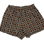 Motel Rocks Motel Shorts Medium Brown Pockets Retro Y2K Streetwear Festival Photo 0