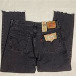 Levi's Levi’s 501 denim jeans original high rise cropped straight leg faded black 31 Photo 3