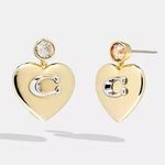 Coach  Signature Heart Drop Earrings Photo 0