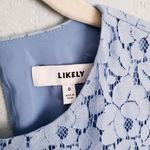 Likely ‎ Light Blue Lace Overlay Shortsleeve Dress Photo 5