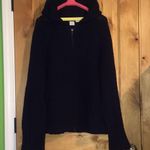 Armani Exchange AX 2-Pocket Navy Blue Lambswool Knit Zip Cardigan Hooded Jacket EUC Men’s L Photo 0