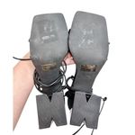 Wild Diva Sandals Size 9 Black Wraparound Square Toe Strappy Heels Photo 6