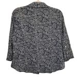 Coldwater Creek  Blue & White Button Down Paisley Bandana Petite Blouse Photo 2