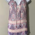 Ella Moss Women's Silk Paisley Print V-Neck Cami Tank Top Size L Photo 0