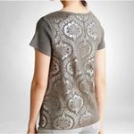 Anthropologie Moth Drawing Room Silver Foil Sweater Top Shirt Small Photo 6