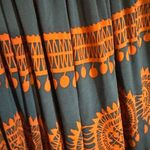 Girls From Savoy Navy Blue & Orange Floral Ruched Layered Dress Women Sz S Photo 9