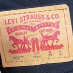 Levi's NEW 502 Women's Black Straight Leg High Waist Denim Jeans Pants Size 29 Photo 4