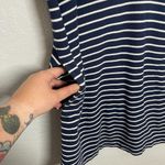 ATM Anthony Thomas Melillo Women M Blue White Stripe V Neck Dress Knit Pockets Size M Photo 4
