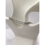 Vintage Silver Tone Fish Necklace Pendant Green Eye 31" Chain And 3" Fish B Photo 2