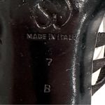 St. John  Satin Pumps Floral Rhinestones Women's‎ 7B Black Strappy Mule Vintage Photo 5