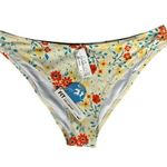 Cupshe New  Bikini Swim Bottom Size XL Floral Yellow Red Beach Cruise Photo 0