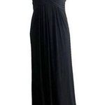 White House | Black Market Black Cocktail Party Maxi Dress Size 4 Cross Back Photo 0