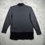 Bobbie Brooks Outfit S Vintage 90s Mock Neck Velour Patchwork Top Pants Set Goth Gray Photo 2