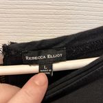 Rebecca Elliot Black Tie Dye Sweatshirt High Low Tunic Cotton Lagenlook‎ Large Photo 2