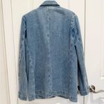 We Wore What Denim Blazer in Denim Blue Oversized size Medium Photo 2