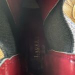 Ralph Lauren Kathrine Chelsey boot size 6 1/2 Black Leather / red in side Photo 13