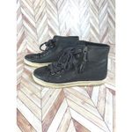 UGG  Black Leather High Top Sneakers Side Zips Tassels Women's Size 7.5 Photo 9