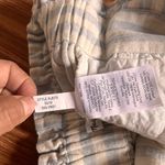 Madewell  Blue and White Striped Linen
Paperbag Cropped Pants Size Medium Photo 12