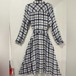 Umgee  Navy and White Checkered Dress Size L Photo 1