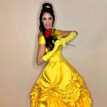 Adult Disney Princess Belle Costume Dress and Accessories Size S Yellow Photo 1