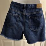American Eagle  Outfitters Dark Wash Distressed Faded Mom 5-Pocket Shorts- Sz 8 Photo 6