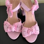 Yoki brand light pink denim Block Heel Sandals Photo 5