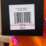 Ellen Tracy  Women's Coral print pink & orange Halter One Piece Swimsuit size 10 Photo 6