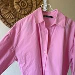 ZARA  cute bubblegum pink oversized poplin button down shirt Photo 2
