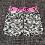 Victoria's Secret VSX  Small Work Out Compression Black White and Pink Shorts Photo 3