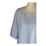 Wrap London Shirt Women 14 Blue Hemp And Organic Cotton Short Sleeve Jersey Tee Photo 4