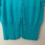 Willi Smith Women's Teal Button-Up Cardigan Size M Photo 5