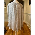 Carolina belle  White Black Dots Ruffle Neck Blouse Plus 2X Photo 6