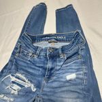 American Eagle America eagle, blue Skinny Jeans with Distressed Details Photo 0
