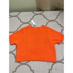 Day + Moon Orange and White Gameday short sleeve cropped Sweater, size small Photo 8