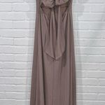Birdy Grey  Benny Dress in Crepe Taupe Bow Back Gown Photo 5