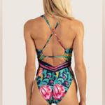Trina Turk  Indian Garden Floral One Piece sz 10 Photo 5