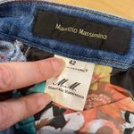Maurizio Massimino Jeans Blue Distressed Denim Zebra Patch Button Fly EU 42 US 6 Photo 6