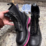Dr. Martens  1460 Jungle Black Pink Sole Wanama Zip Up Boots Women's Size 6 Photo 0
