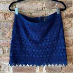 Forever 21 Navy Crochet Mini Skirt Photo 0
