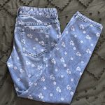 Free People Women's Size 26 Floral Print Skinny Leg Crop Jeans Light Wash Photo 1