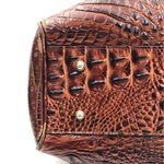 Brahmin Luxurious Brown Crocodile Skin Imprint Leather Elisa Handbag Purse 🌺🌺 Photo 13