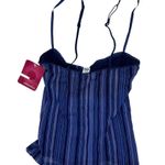 Xhilaration Y2k Mesh Striped Lingerie Set Size 6/ Medium NEW Purple Photo 1