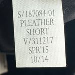 Banana Republic  | NWT | 0 | Black Faux Leather Perforated Lined Chino Shorts Photo 8