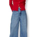 Aeropostale Y2K Red Scoop Neck Knit Cardigan With Pockets Photo 0