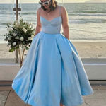 House Of CB  L A-C  'Mademoiselle' Cinderella Blue Tulle Midi Dress NWOT Photo 0